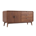 **Meuble de rangement en bois avec tiroirs et portes**
