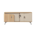 **Meuble TV en bois avec portes pliantes et design moderne**