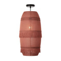 **Suspension en rotin avec franges, couleur terracotta**